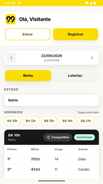 Resultados de uma data anterior